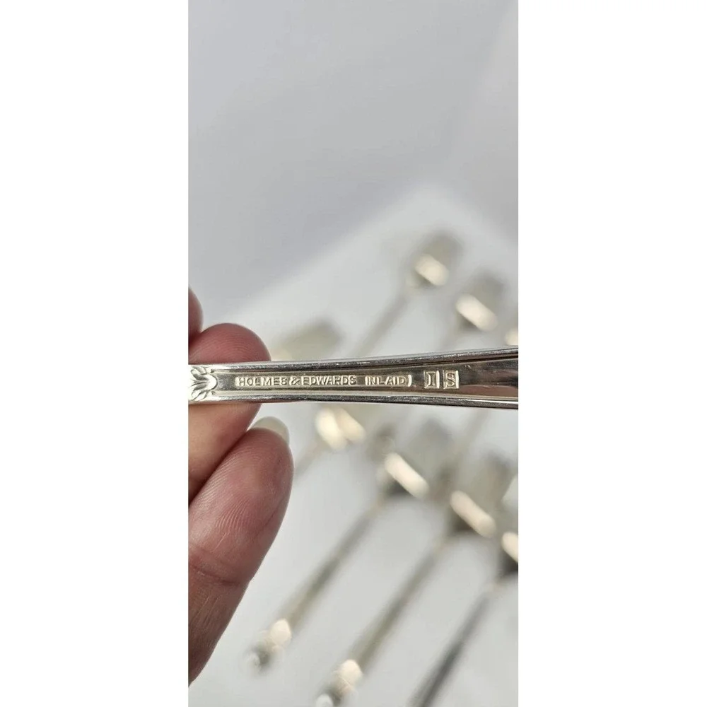Holmes & Edwards Danish Princess IS Silverplate Salad Forks Set of 12 Vintage